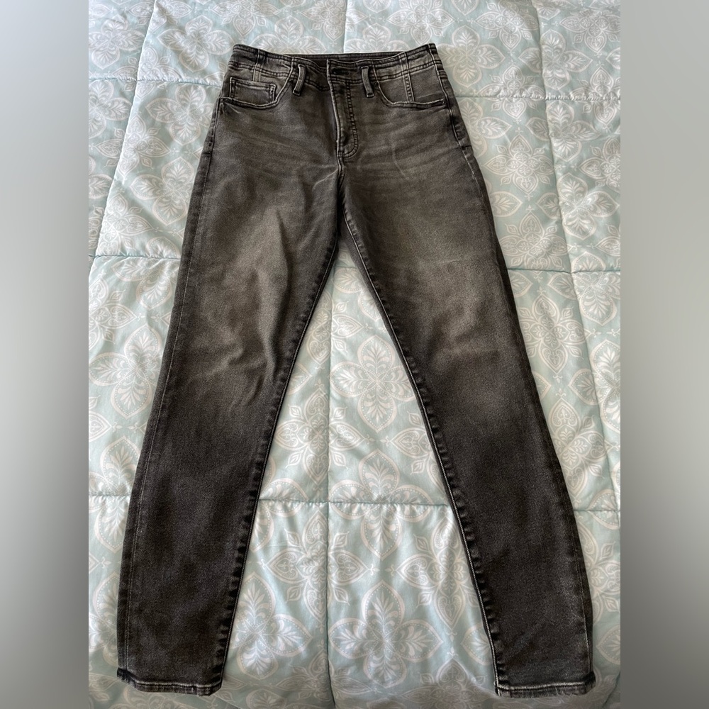 Express Gray Wash Skinny Jeans